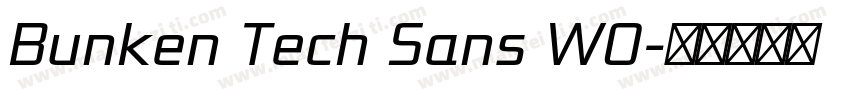 Bunken Tech Sans W0字体转换